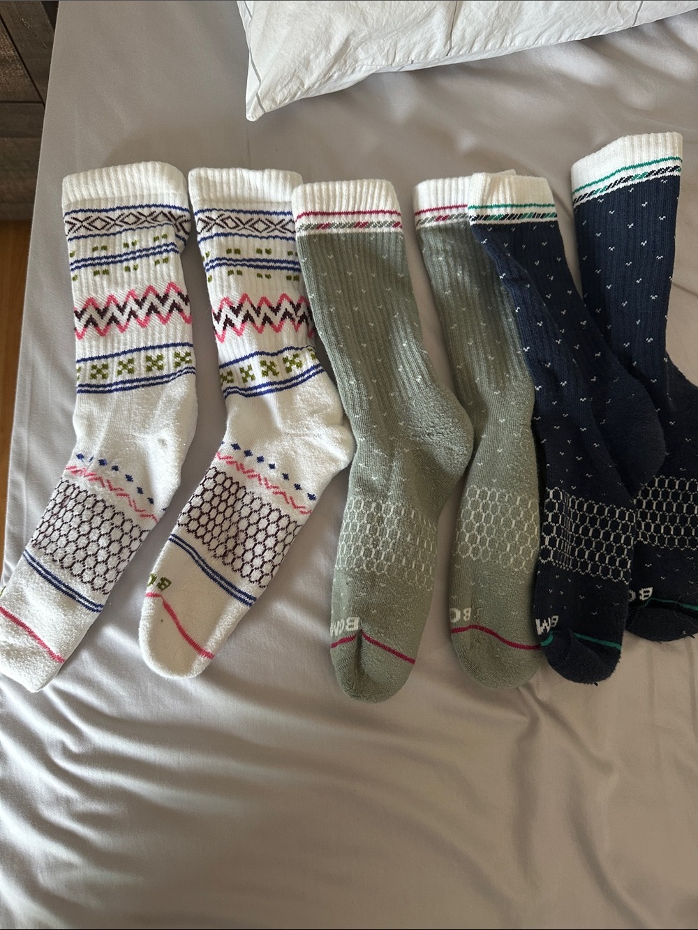 Bombas three pair high socks